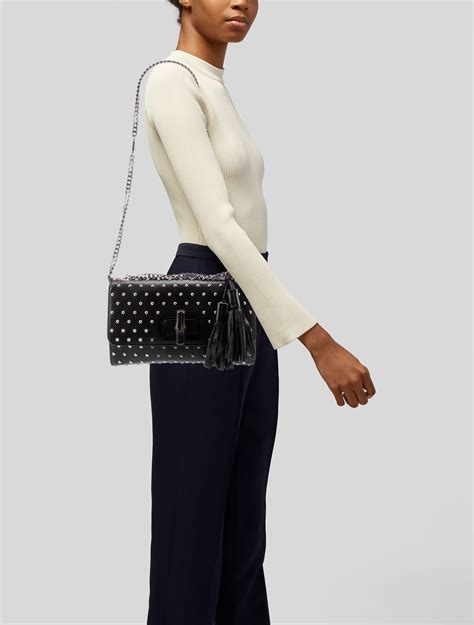 gucci miss bamboo studded bag model wearing|guccio Gucci bamboo.